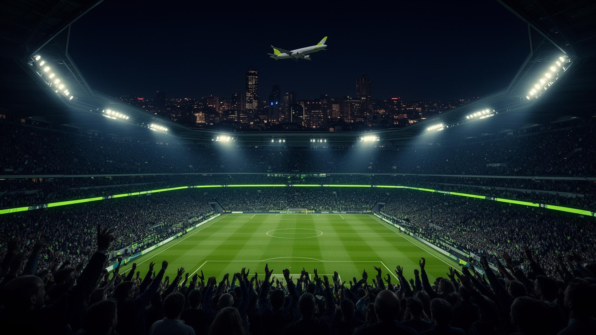 Stadion Serie A nocą